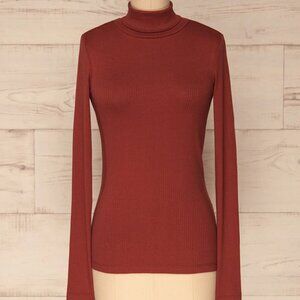 Rust Turtleneck Top - Boutique 1861 (La Petite Garçonne)